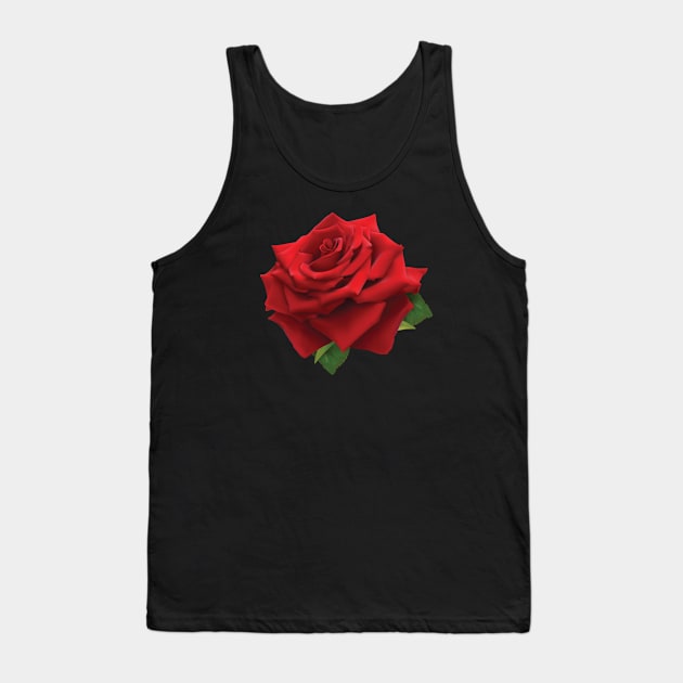 Red Rose Tank Top by Madelyn_Frere